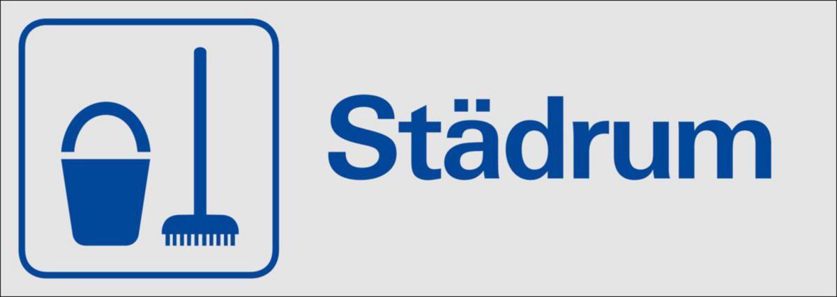 Symbolskyltar "text" - SKYLT STÄDRUM 38-5650 225X80MM