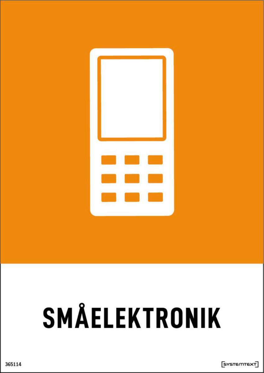Miljödekaler "Elektronik" - DEKAL ELEKTRONIK SYSTEMTEXT SJÄLVHÄFTANDE 210X297MM