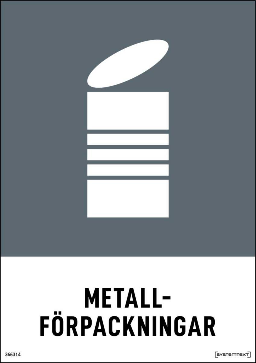 Miljödekaler "Metall" - DEKAL METALLFÖRPACKNINGAR SJÄLVHÄFTANDE 210X297XMM