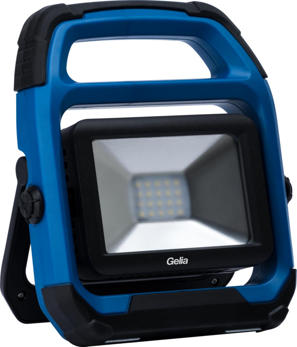 Arbetsbelysning LED, batteri, Gelia - ARBETSLAMPA LED 20W BATTERI IP44 6500K