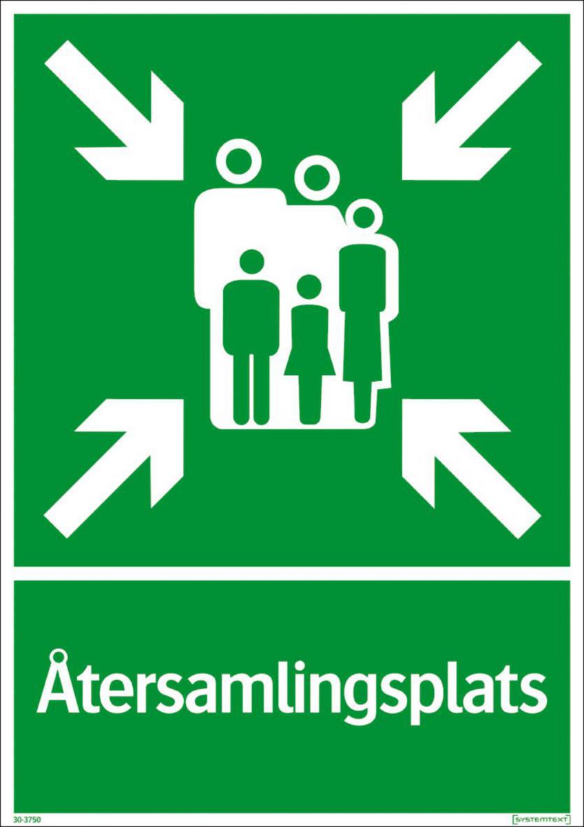 Nödskyltar "Beredskap" - SKYLT ÅTERSAMLINGSPLATS 30-3750 297X420MM