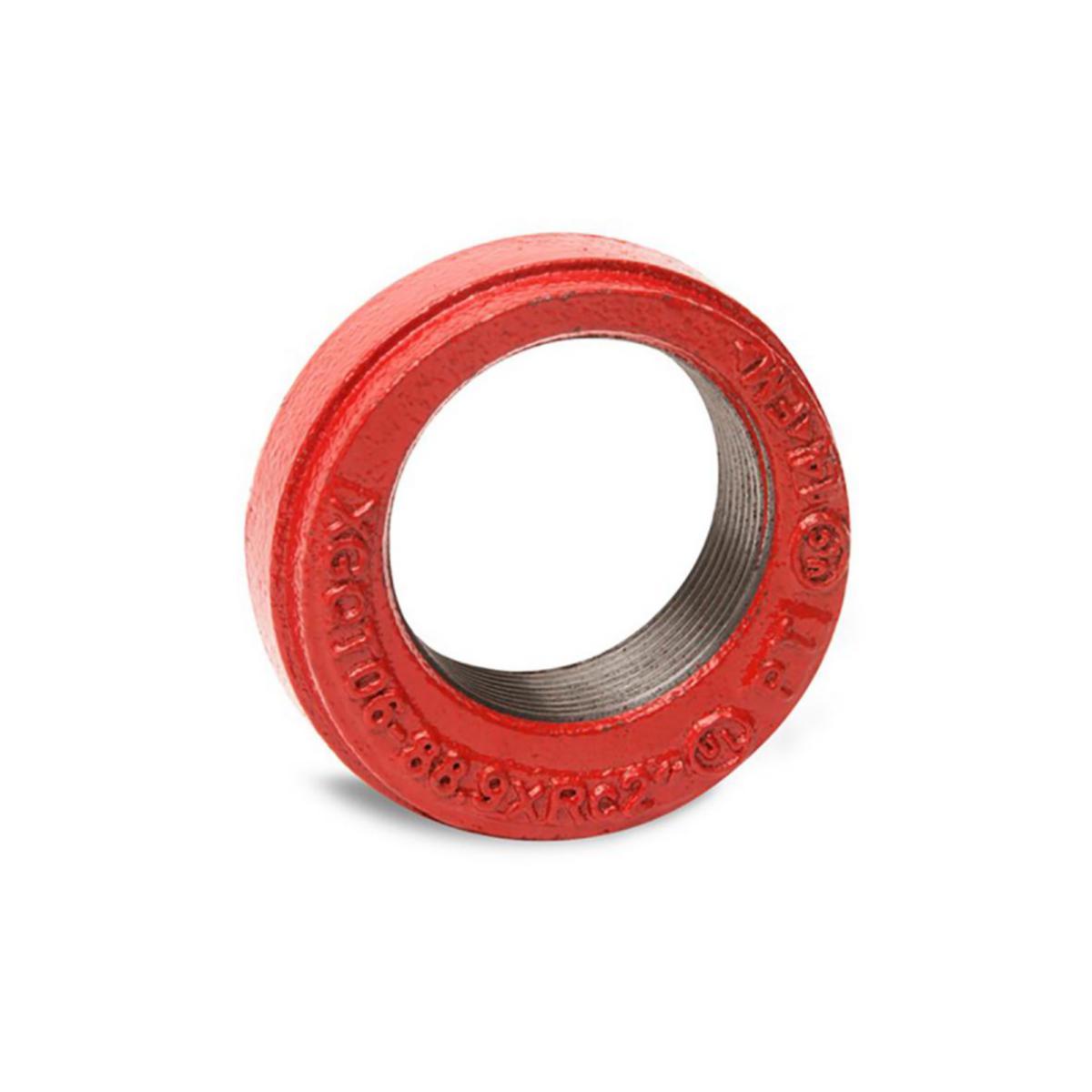 Rillat lock med invändig excentrisk gänga Röd, Profit - LOCK DN80XR40 RILL/GÄNG RÖD 88.9MM X 48.3 BSPT