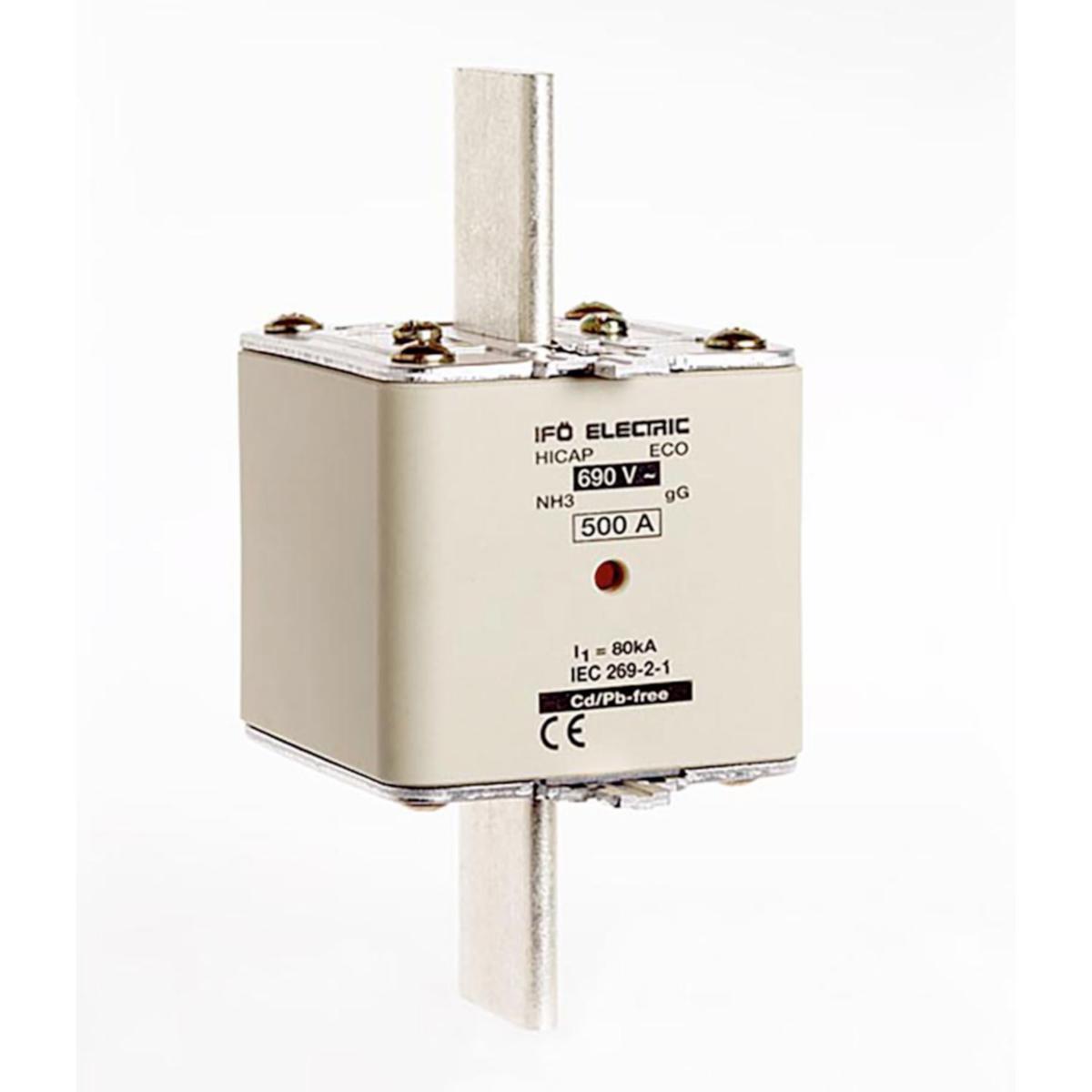 Knivsäkring Hicap ECO, gG, NH3 - KNIVS HICAP E 690V 3/500 gG 690V *