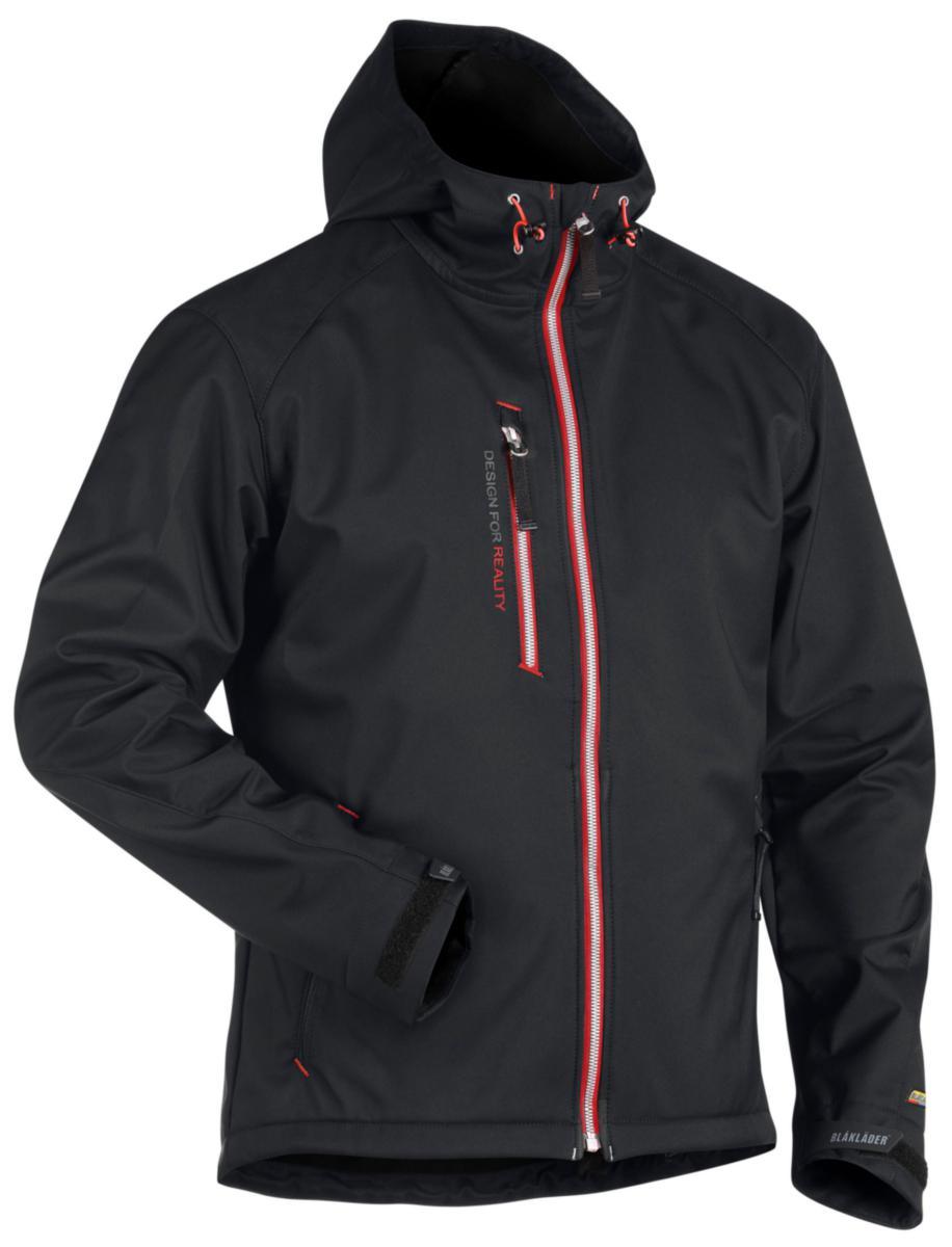 Softshelljacka Blåkläder 4949-2517 - SOFTSHELLJACKA BLK 4949-2517SR SVART/RÖD STL XS