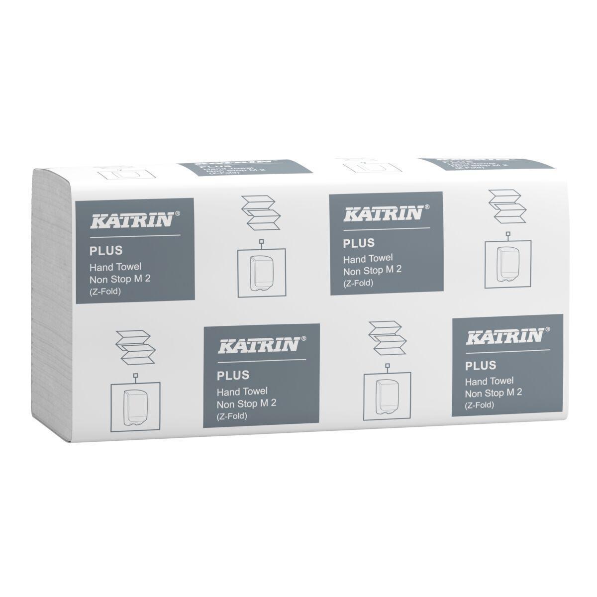 Pappershandduk Katrin Plus Non Stop Z-vikt M2 - HANDDUK KATRIN Z-VIKT M2 160 ARK/BUNT 15 BUNT/FRP 99320
