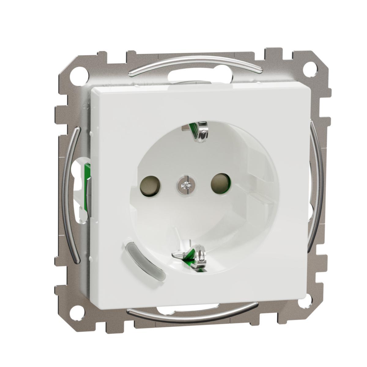 Vägguttag 1-vägs Wiser Zigbee - 1-VÄGSUTTAG 16A MED ZIGBEE VIT WDE002172
