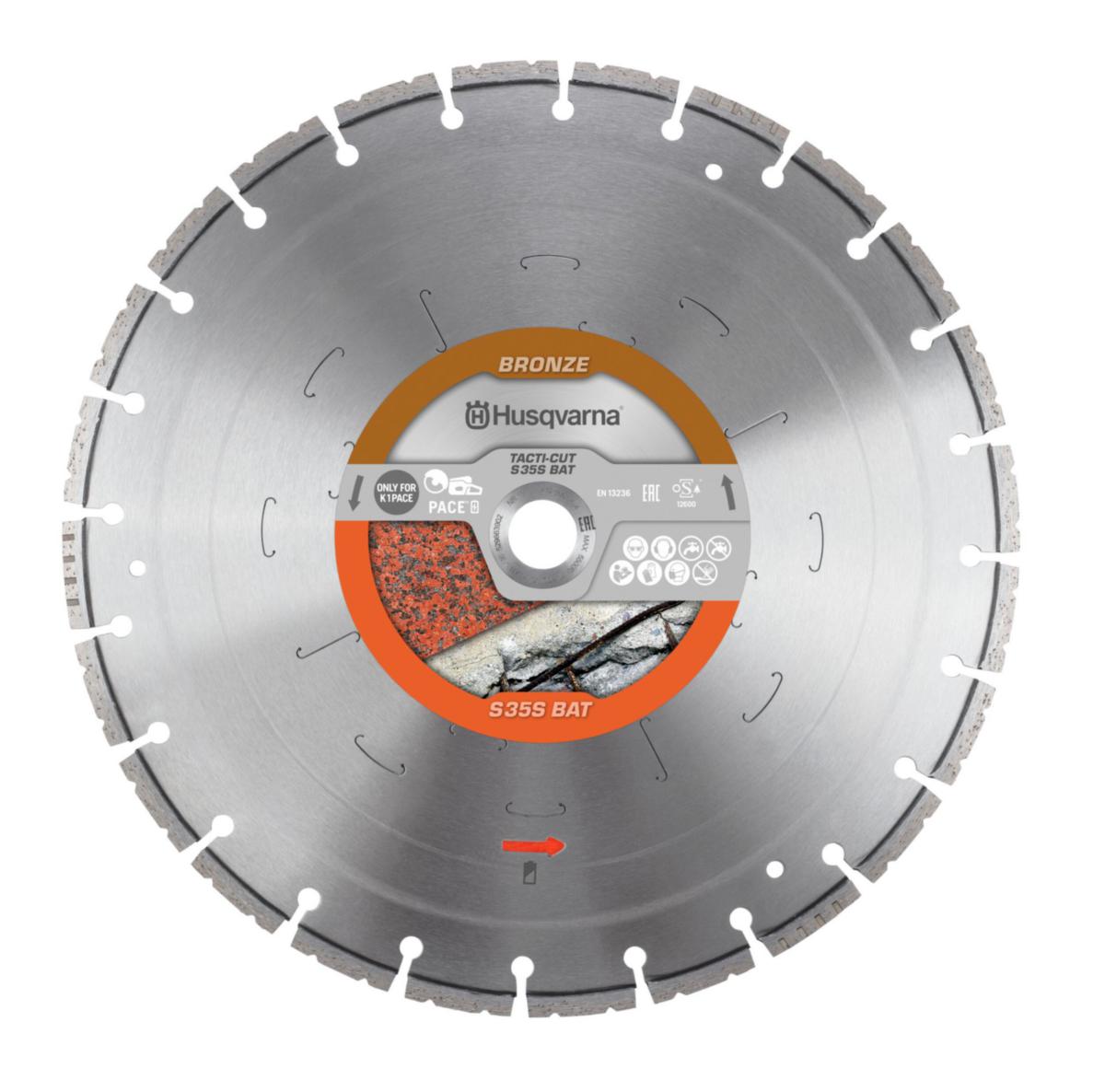Diamantklinga Husqvarna Tacti-Cut S35S PACE - DIAMANTKLINGA HUSQVARNA T-CUT PACE-KLINGA, 350MM