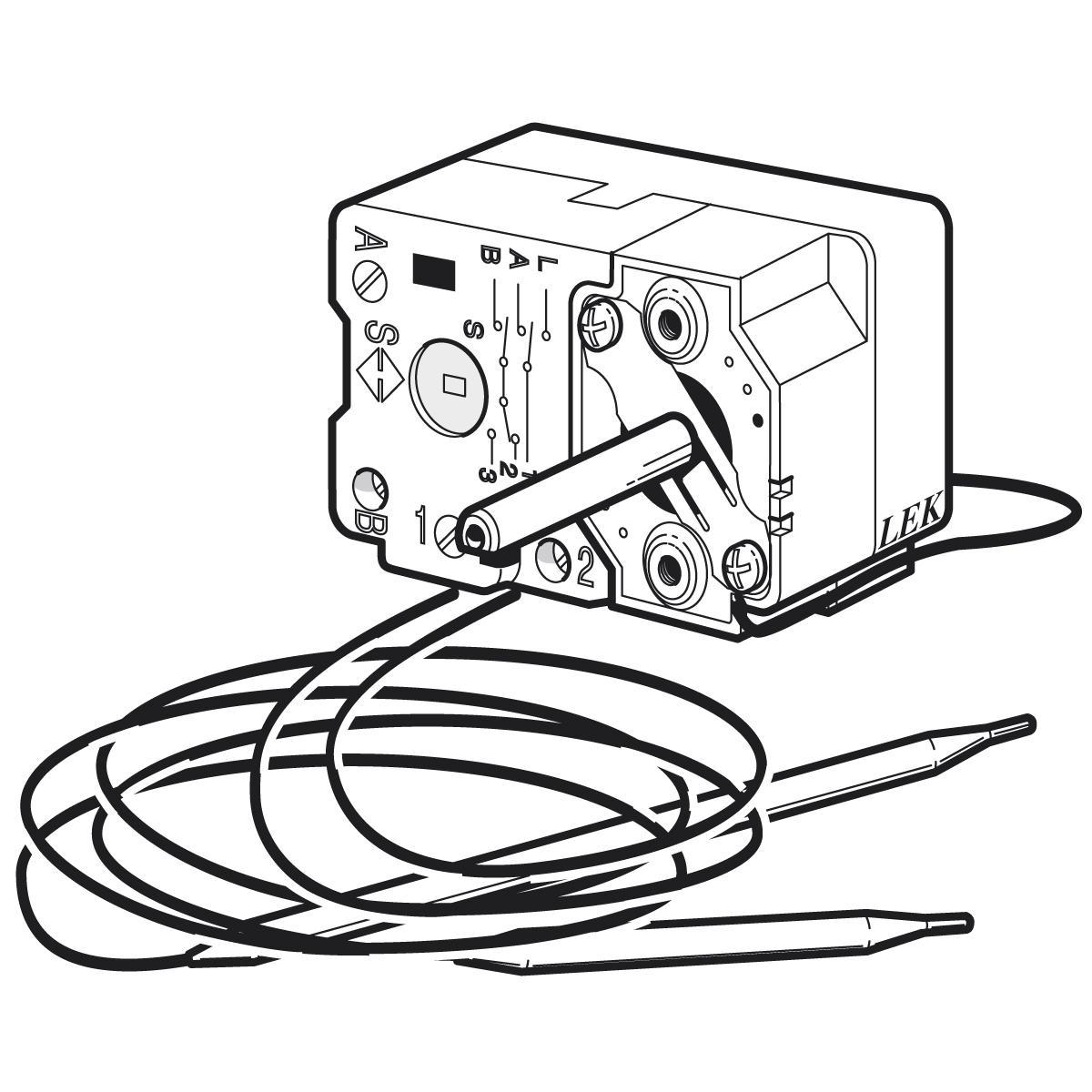 Termostatbegränsare, till elvattenvärmare, Nibe - TERMOSTATBEGRÄNSARE COTHERM KAPILLÄR