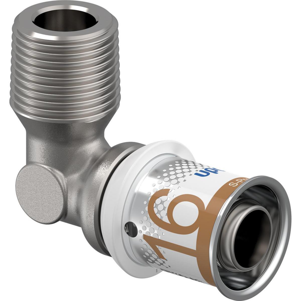 Vinkelövergång, S-Press PLUS utv gäng, Uponor - UPONOR S-PRESS PLUS VINKEL UTV 16-R3/8"MT