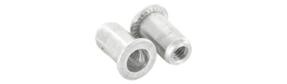 Blindnitmutter FTT "plant huvud", aluminium - BLINDNITMUTTER ALU. LFCO 23 M6 PLANT HUVUD ÖPPEN 500/FRP