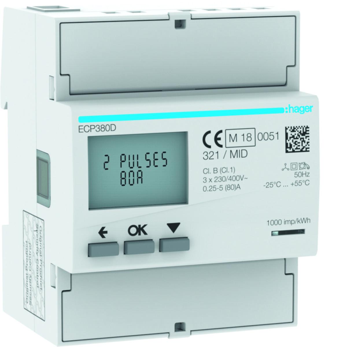 Energimätare direkt 3-fa - ENERGIMÄT 3-F 80A DIREKT PULS ECP380D