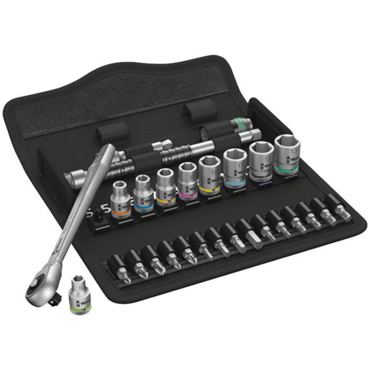 Hylsnyckelsats Wera 8100 SA 7 Zyklop - HYLSNYCKELSATS WERA 8100 SA 7 ZYKLOP 1/4" 28DEL