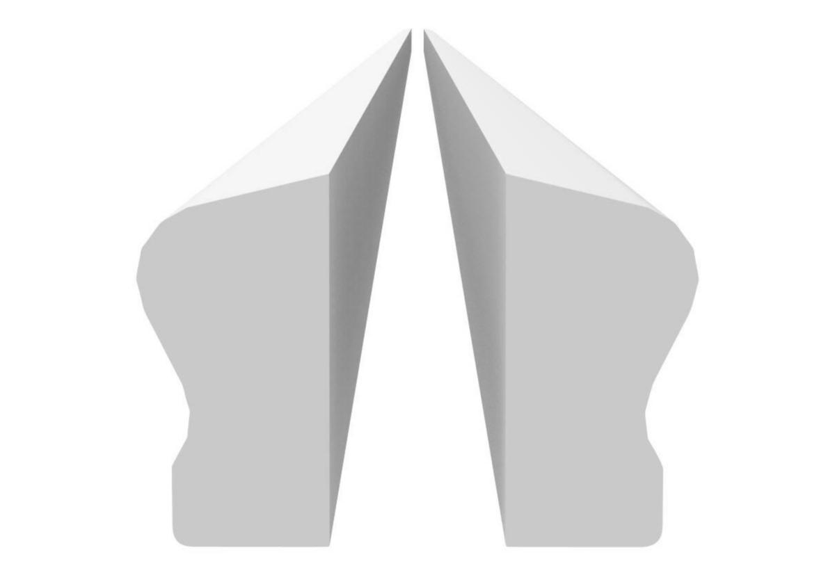 Underliggare, profilerad, Arnö - UNDERLIGGARE PROFILERAD ARNÖ VIT GRUNDM 2400X22X45 MM JABO