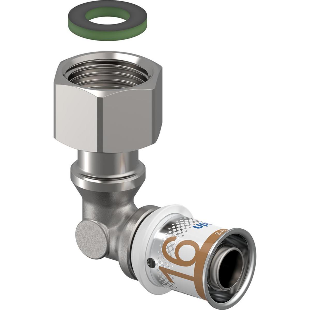 Vinkelövergång, S-Press PLUS med löpm. Uponor - S-PRESS PLUS VINKEL M. LÖPM 16-G1/2"SN