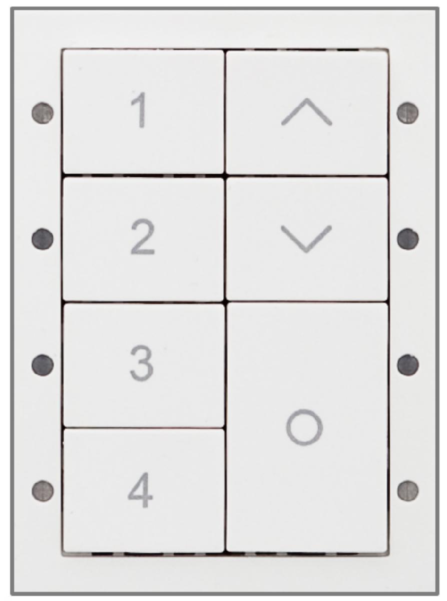 Panel, 7 knappar, Helvar - MODUL VIT 7KN 4 SCENER 135W