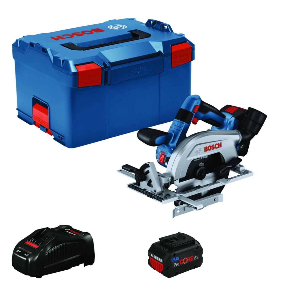 Cirkelsåg Bosch GKS 18V-57-2 L - CIRKELSÅG BOSCH GKS 18V-57-2 L 2X5,5AH PROCORE L-BOXX