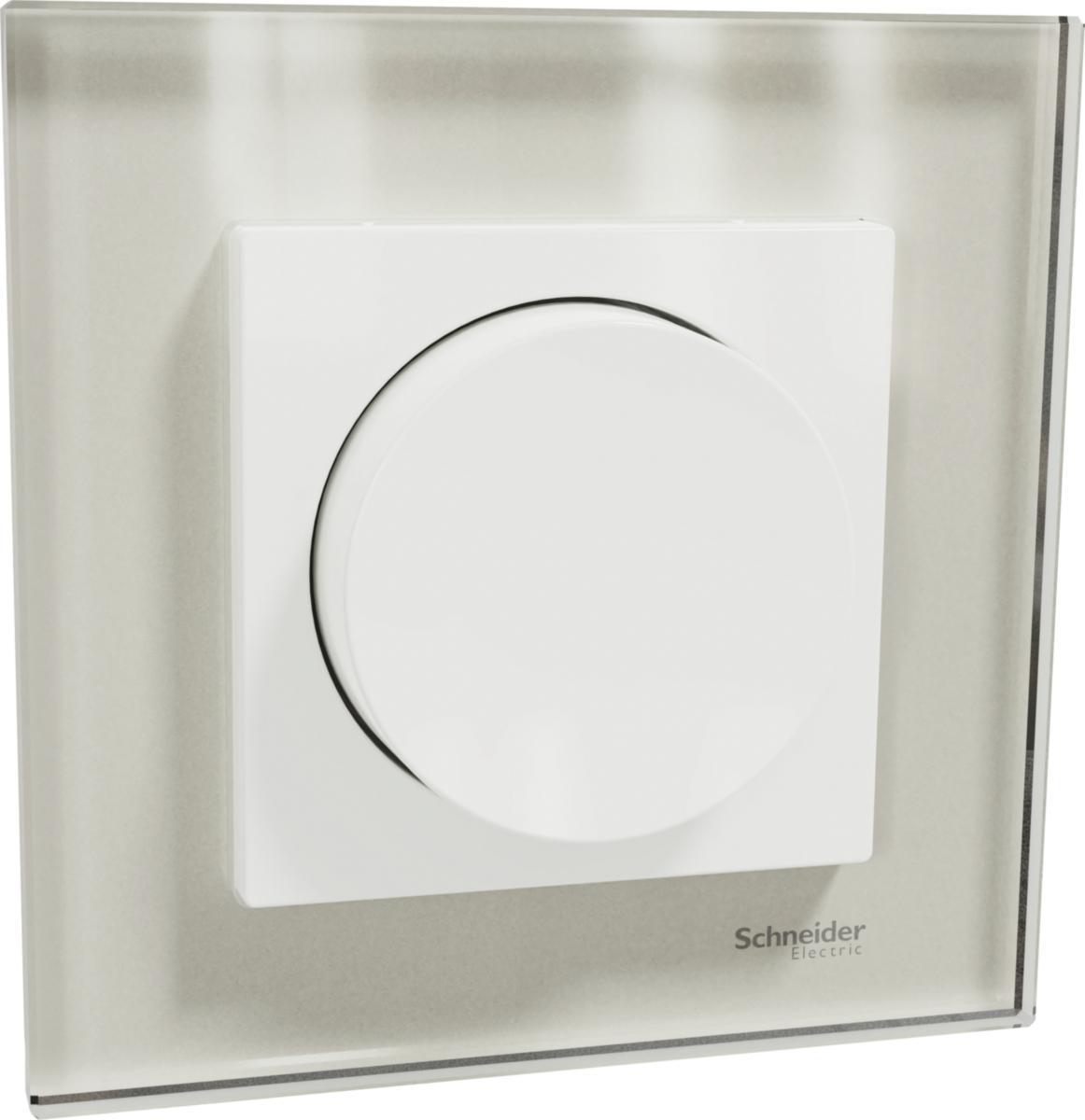 Universaldimmer för LED, glas, Exxact, Schneider - DIMMER LED UNIVERSAL 400W RAM KRISTALLVIT GLAS EXXACT