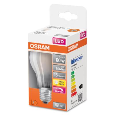 LED-LAMPA NORM (60) E27 DIM MATT 827 CL A OSRAM