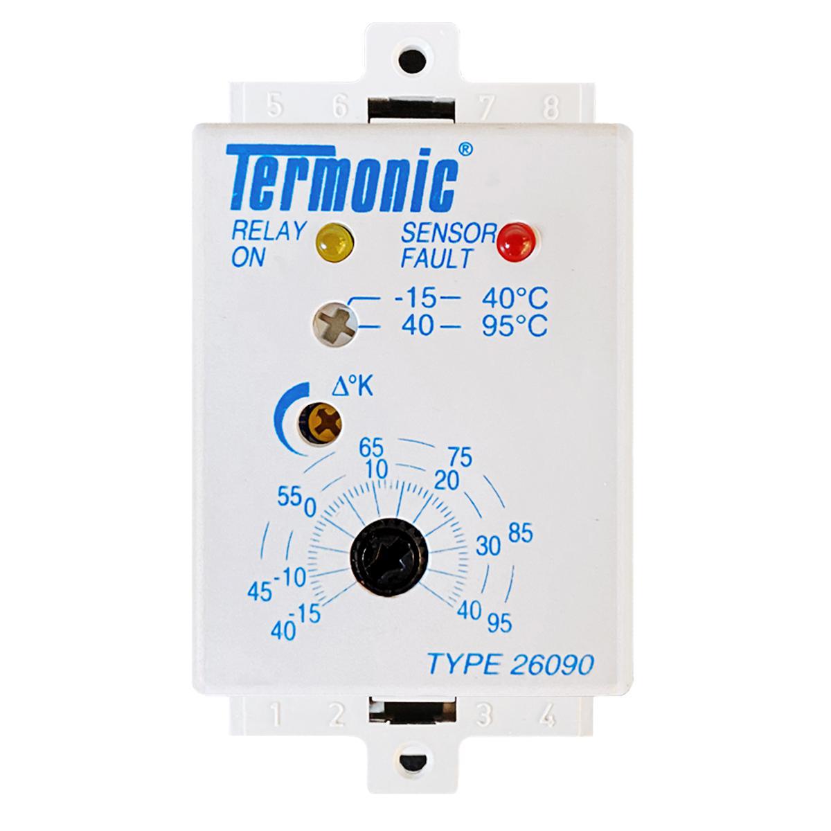 Termostat i normutförande - TERMOSTAT 26090, -15 - +90 GR 2 MODULER, IP54