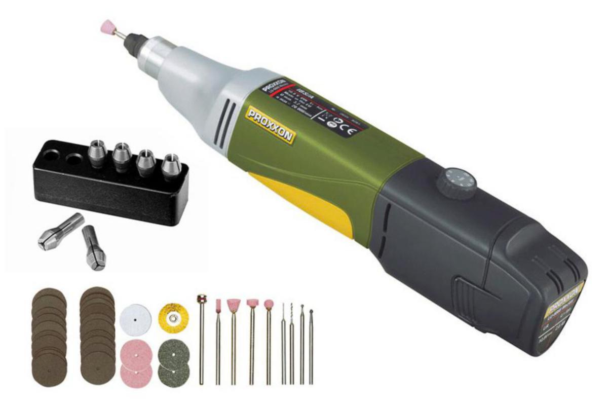 Industriborrslip Proxxon IBS/A - INDUSTRIBORRSLIP IBS/A 10.8V 2.6 AH INKL LADDARE + 34 VERKT