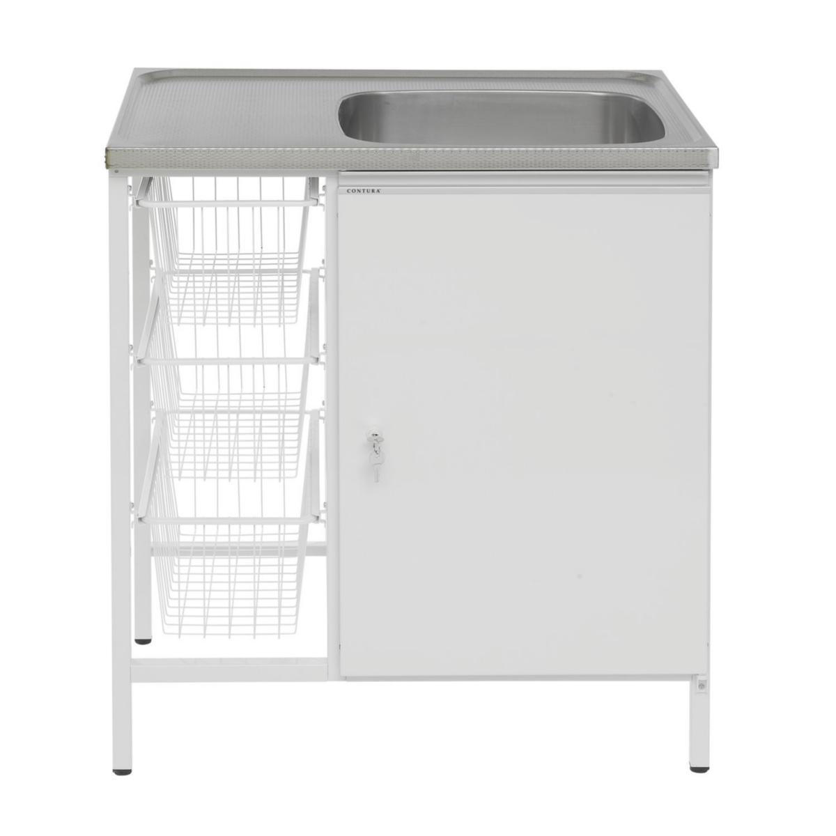 Tvättbänk CAB 8 Contura - CONTURA CAB8 H TVÄTTBÄNK FÖRVARINGSSKÅP. 3TRÅDBACKAR