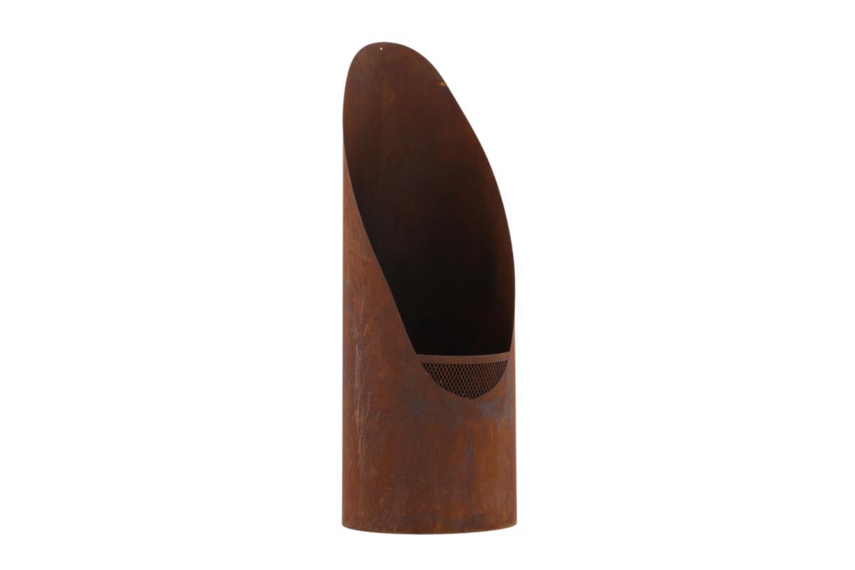 Eldstad, 100x37 cm, Bastian - ELDSTAD STÅL ROSTIG 100X37 CM BASTIAN