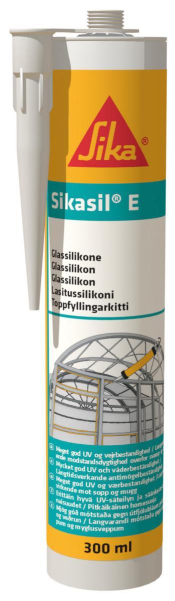 Fogmassa Bygg- och glassilikon Sikasil-E - FOGMASSA SIKASIL-E TRANSPARENT 300ML GLAS & SANITETSSILIKON