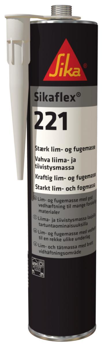 Fogmassa / Lim, Sikaflex-221 - FOGMASSA SIKAFLEX-221 SIKA 1-KOMP. POLYURET LJUSGRÅ 300ML