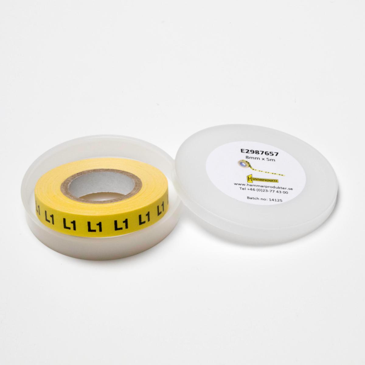 Fasmärkningstejp vävburen 8 mm - FASMÄRKNINGSTEJP L1 INF03035