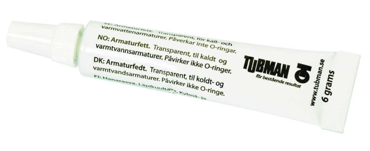 Armaturfett för underhåll av armatur, Tubman - TUBMAN ARMATURFETT 6 G FÖR KALL- OCH VARMV.ARMATURER