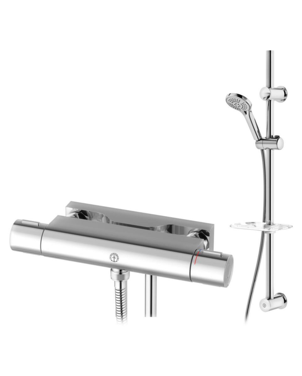 Duschpaket Nya Nautic - termostat, Gustavsberg - GBG NYA NAUTIC DUSCHPAKET 160/40CC, M.BL.FÄSTE,A-KLASS