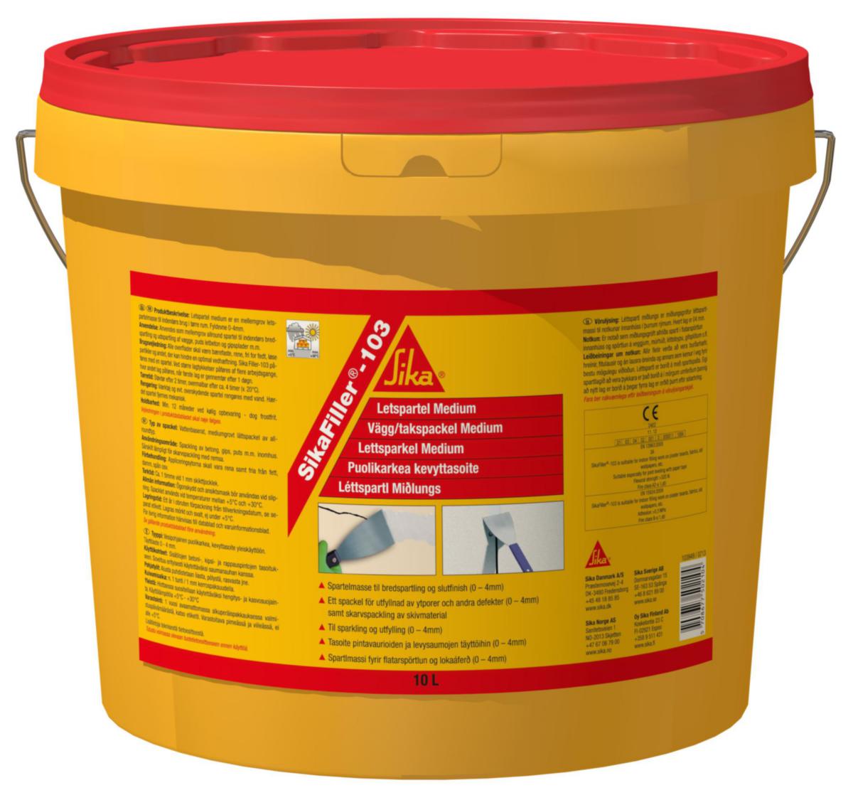 Lättspackel Sika Filler-103 - LÄTTSPACKEL SIKAFILLER-103 MEDIUM 10 LITER HINK