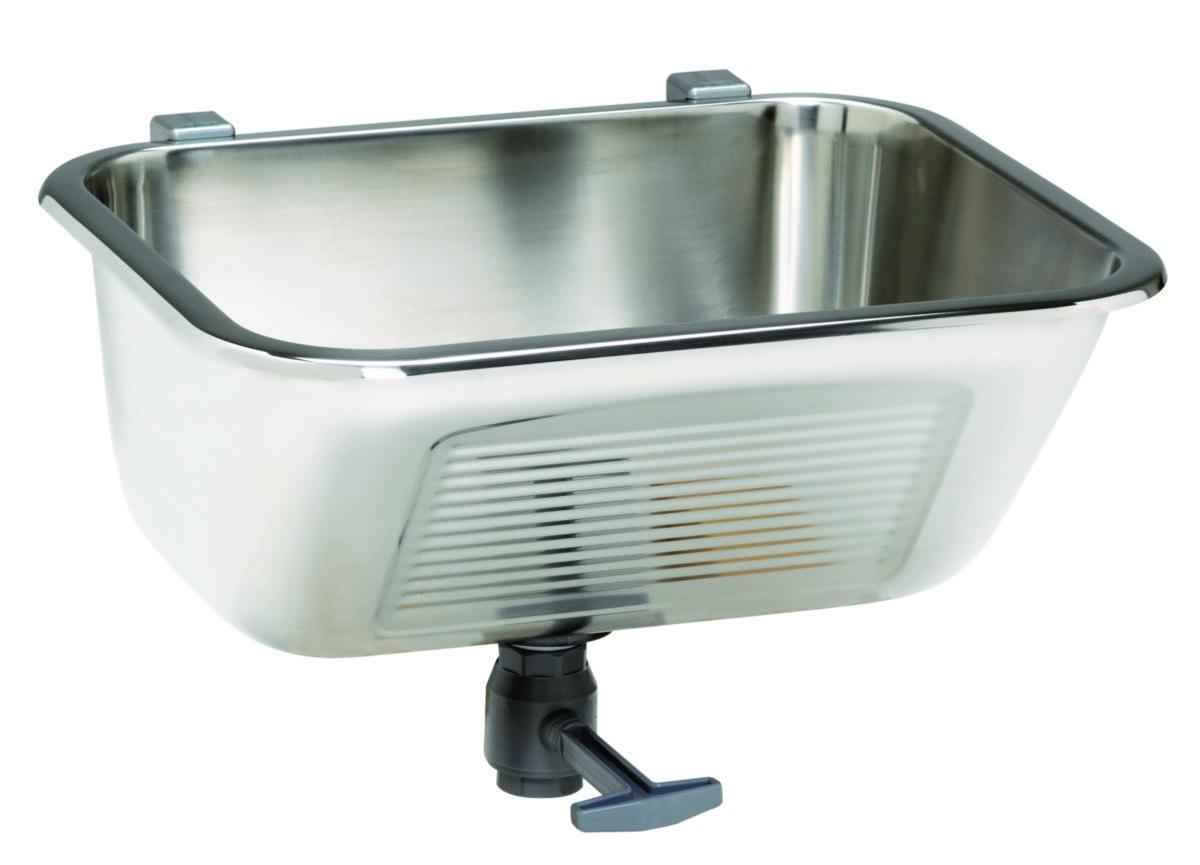 Tvättlåda för väggmontering TL, Nimo - ROSTFRI TVÄTTLÅDA TL50 555X455X230 R32 VENTIL