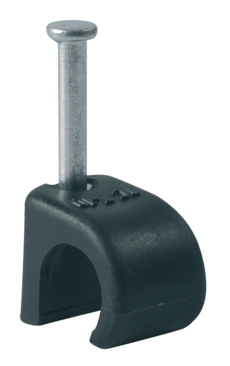Spikklammer TC för rund ledning - CLIPS TC 7-10 25MM SVART (100)