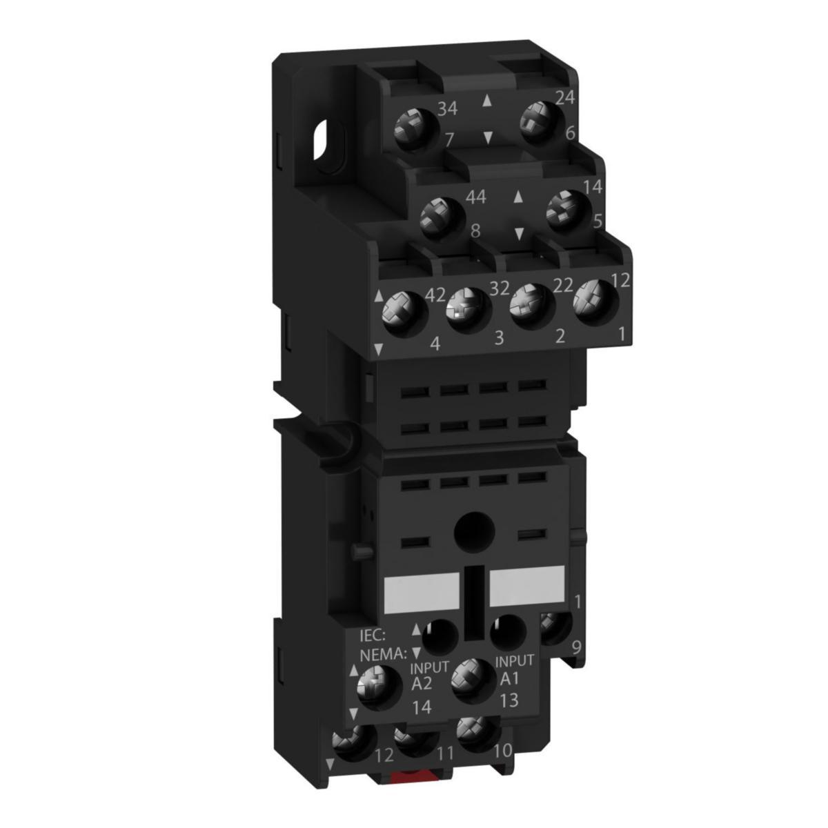 Sockel till Effektrelä plug-in relä RXM - SOCKEL TILL RXMA2/4 10A MIX RXZE2M114