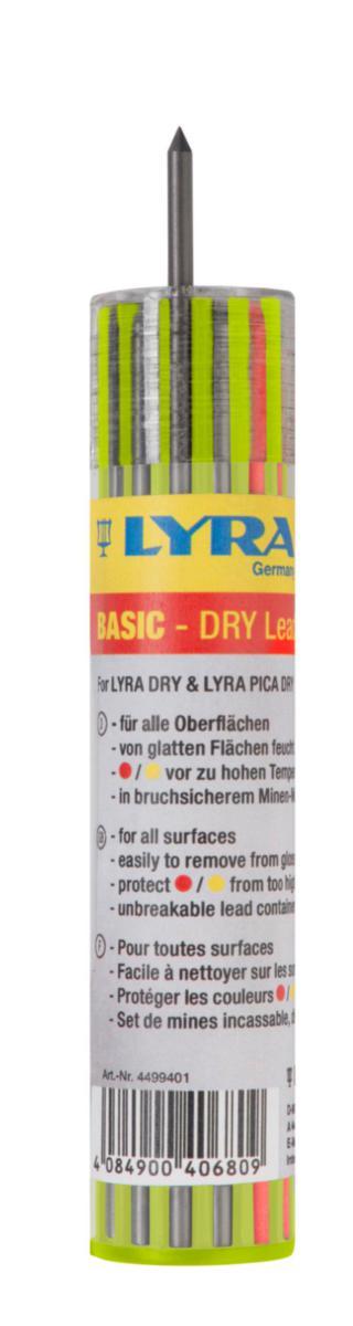 Märkstift Lyra Dry färg - STIFT LYRA DRY BASIC 6 GRAFIT H 3 RÖD 3 GUL