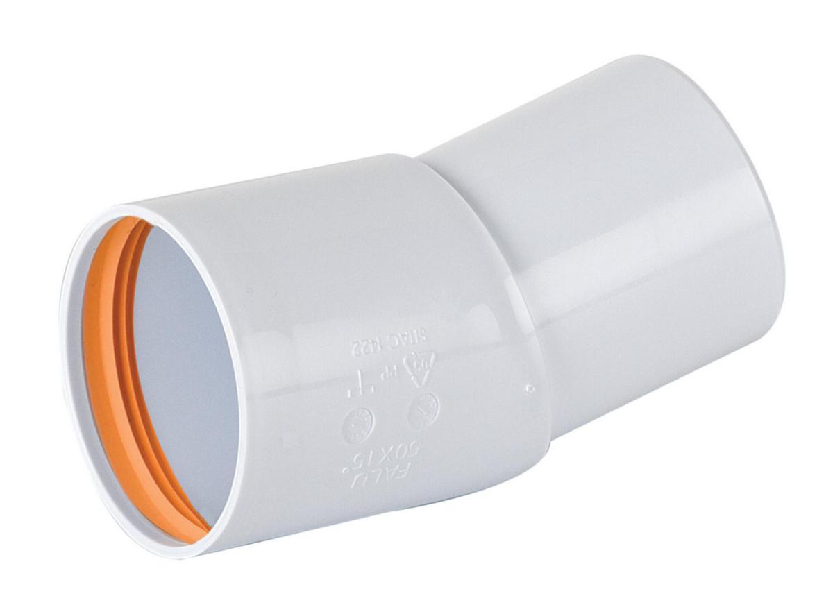 Böj 15°, PP, Faluplast - 50X15G VINKEL ENKELMUFF VIT FP 75080