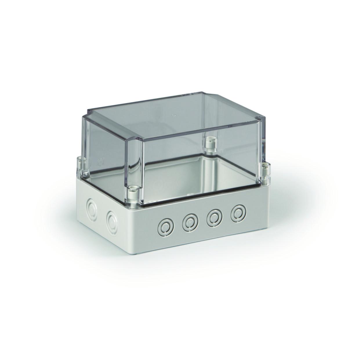 Kapsling Cubo S, med transparent lock - APPARATLÅDA SPCM131813T A: 2XM16/25 B:4XM12/20