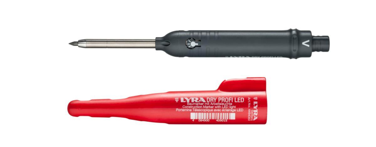 Djuphålsmärkare Lyra Dry LED Blister - DJUPHÅLSMÄRKARE LYRA PROFI LED GRAFIT 2B MED LED I BLISTER