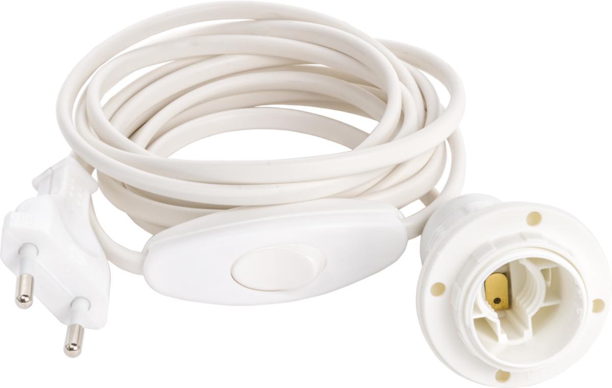 Lampsladd med lamphållare E14 samt brytare - LAMPSLADD E14 180+70 CM M BRYT OCH STICKPROPP SKX 2X0.75