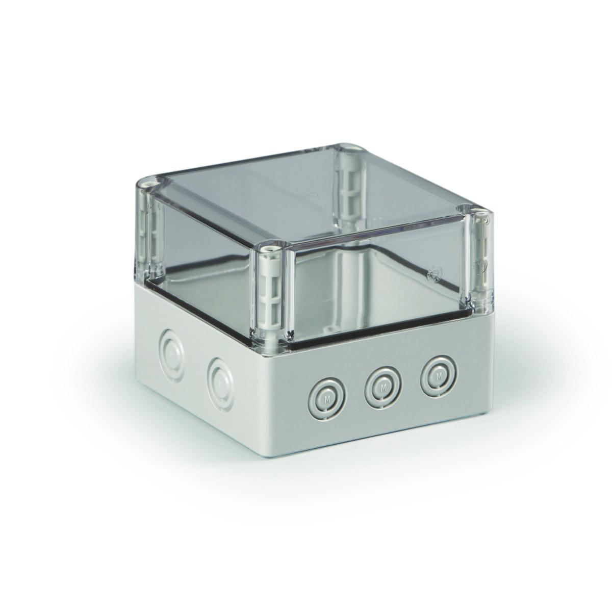 Kapsling Cubo S, med transparent lock - APPARATLÅDA SPCM131310T A: 3XM12/20 B:2XM16/25