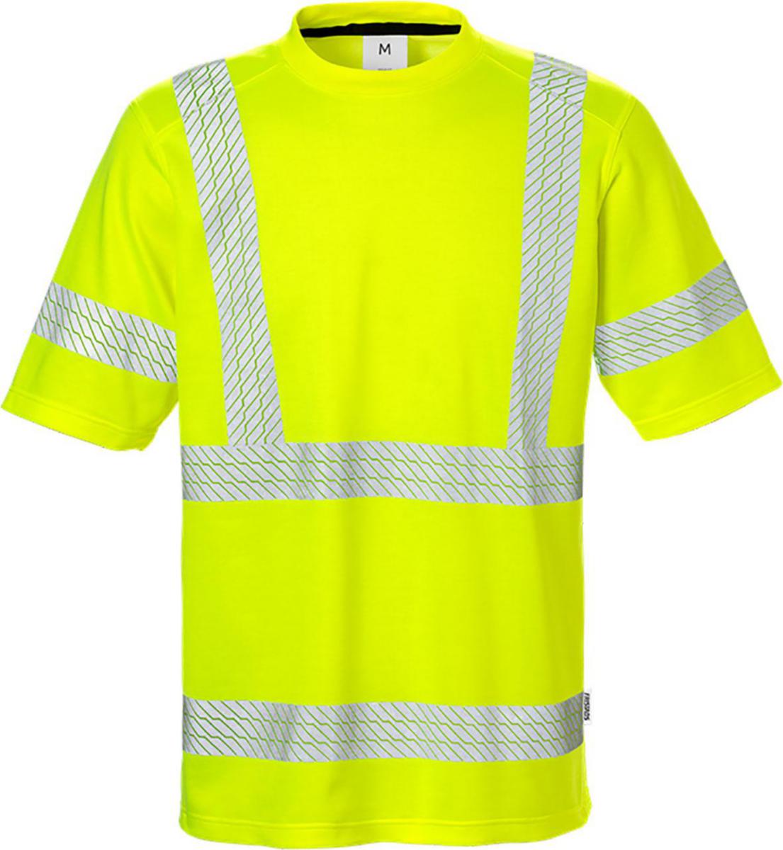 T-shirt varsel THV Fristads - T-SHIRT FK 7407 THV GUL VARSEL KLASS 2 STL XS