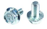 Sexkantsskruv M6SF 8.8 blankförzinkad räfflad DIN 6921