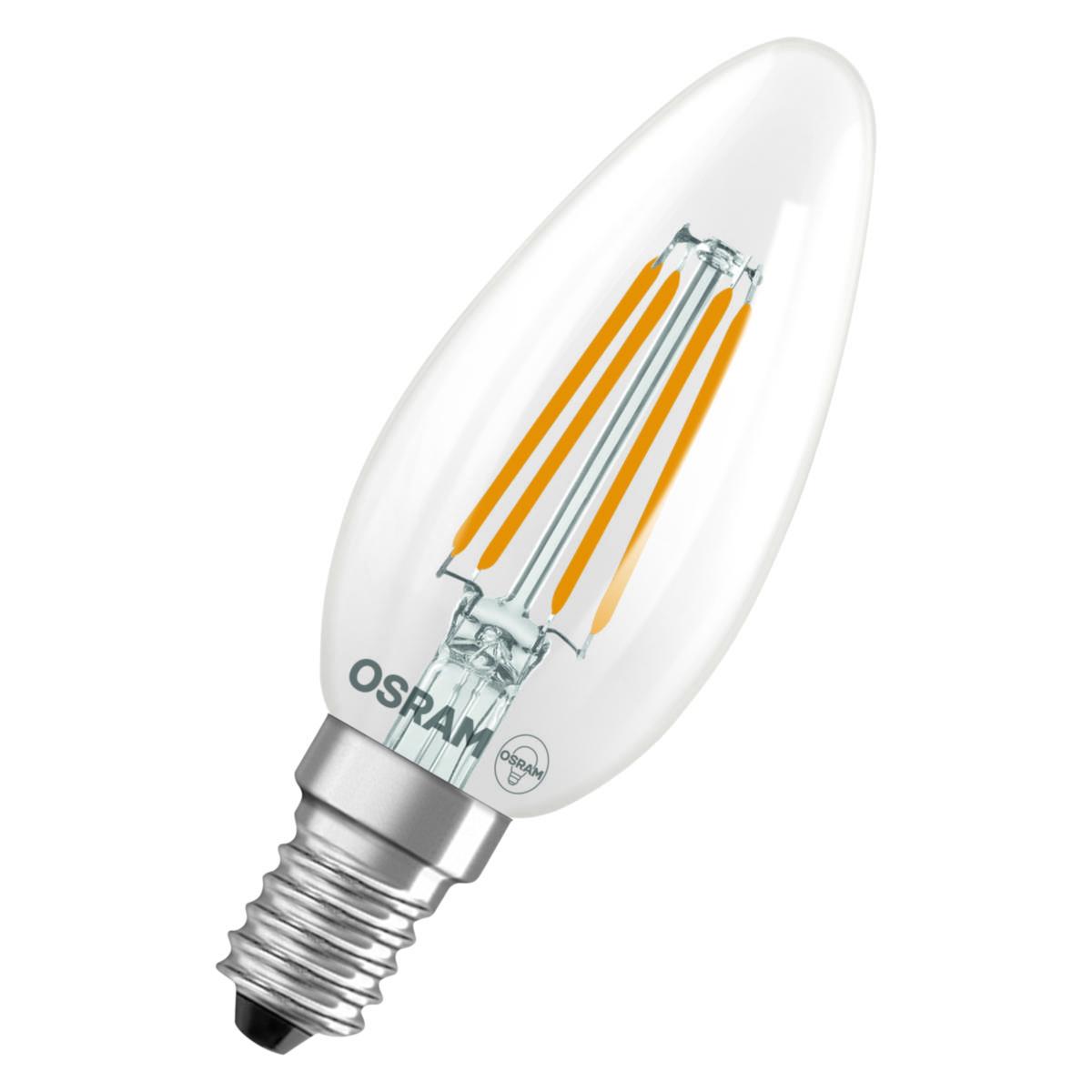 LED-lampa, kron, Led Star Classic B, box, Osram - LEDLAMPA OSRAM STAR CLASSIC KRON 470LM 3.4W 827 KLAR E14