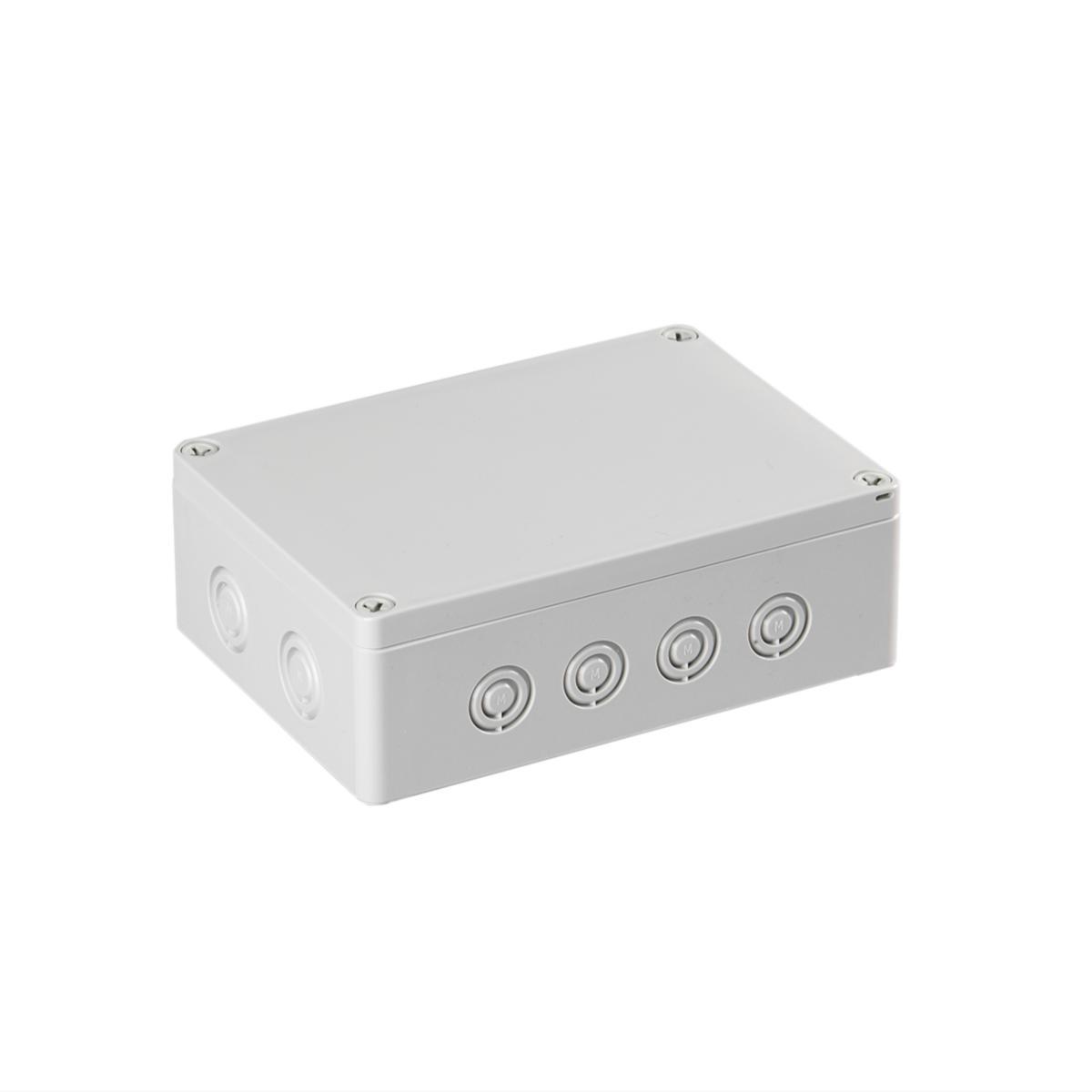 Kapsling Cubo S, med grått lock, metriska knockouts - KAPSL PC GRÅTT L 125X175X60 SPCM131806G