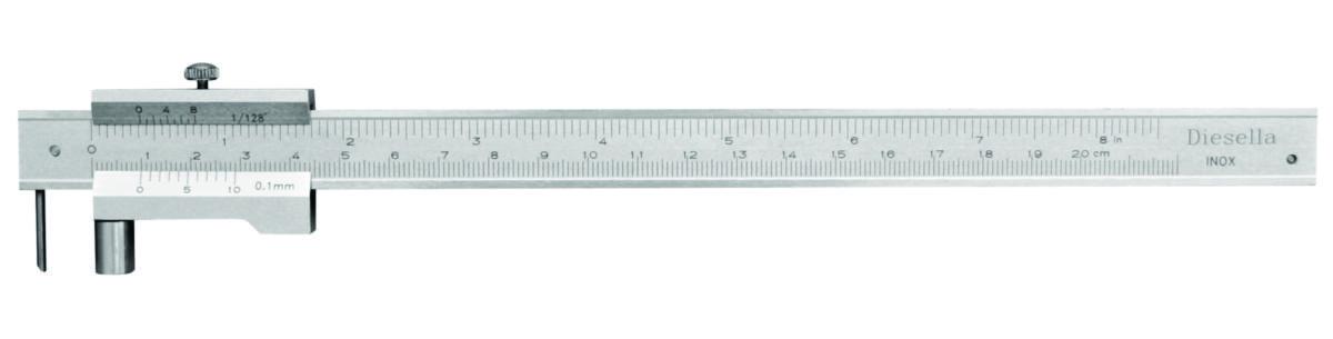 Ritsskjutmått Diesella - RITSSKJUTMÅTT 0-200 MMX0.1 MM MED UTBYTBAR HÄRDAD RITSSPITS