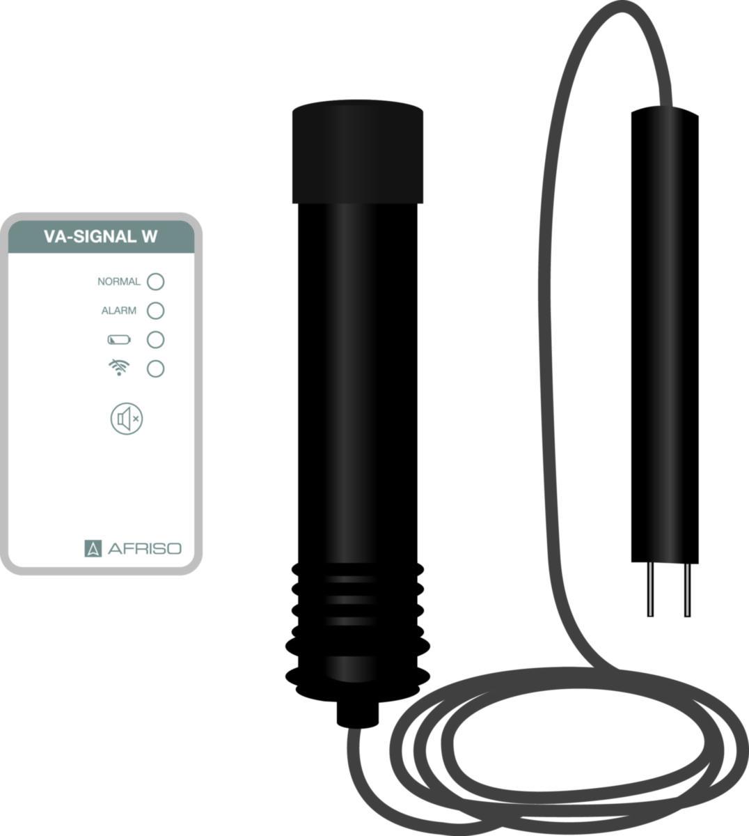Nivålarm trådlöst, Afriso EMA VA-Signal W - NIVÅLARM VA-SIGNAL W TRÅDLÖST 12V DC, MED 2M GIVARKABEL