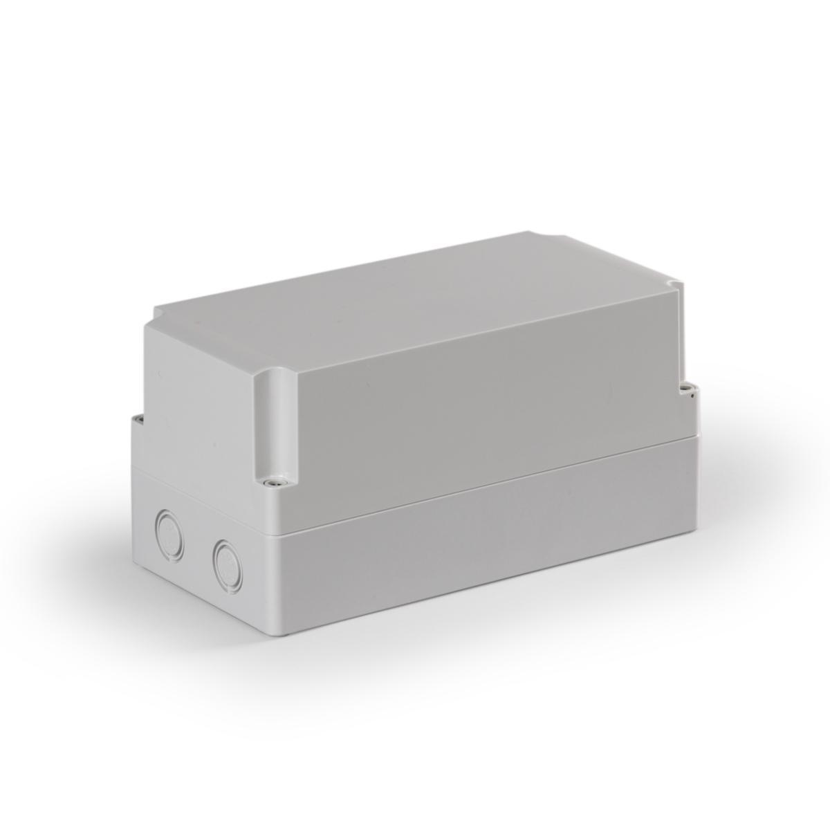 Kapsling Cubo S, med grått lock, metriska knockouts - KAPSLING PC GRÅTT LOCK SPCM 132513G