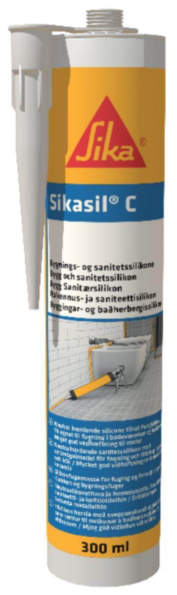Fogmassa Bygg- och sanitetssilikon Sikasil-C - FOGMASSA SIKASIL-C SVART 300ML BYGG O SANITETSSILIKON