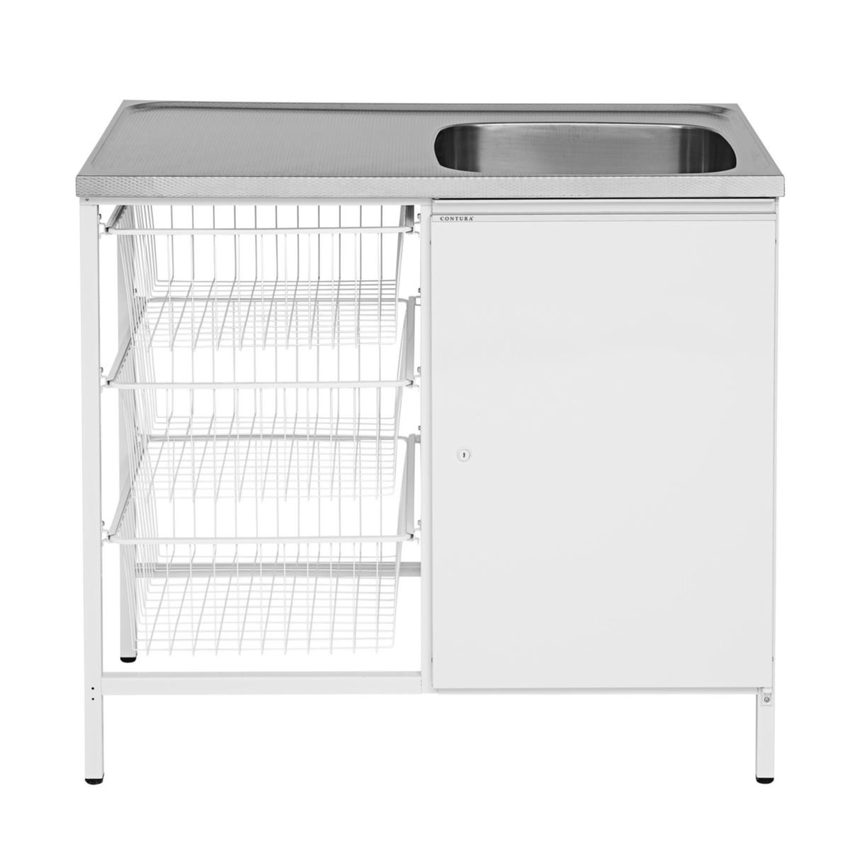 Tvättbänk CAB10 Contura - CONTURA CAB10 H TVÄTTBÄNK FÖRVARINGSSKÅP. 3TRÅDBACKAR